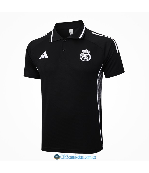 CFB3-Camisetas Polo real madrid camisetas 2025/26-black