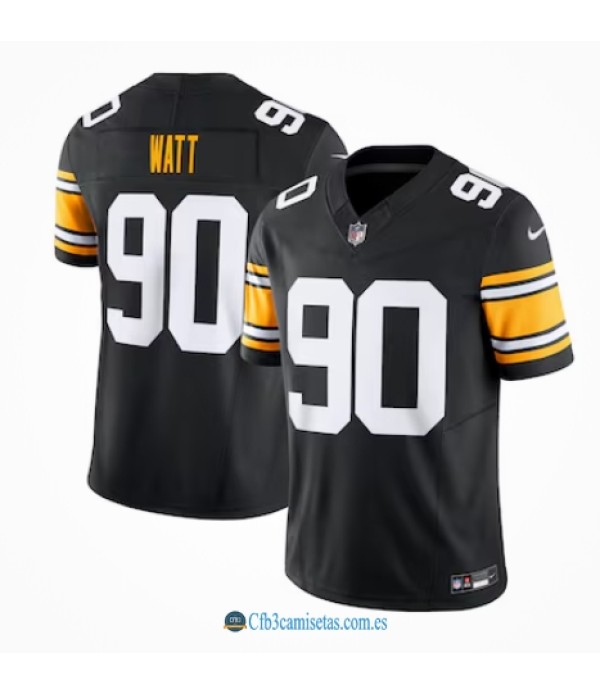 CFB3-Camisetas T.j. watt pittsburgh steelers nike vapor f.u.s.e. limited jersey - black