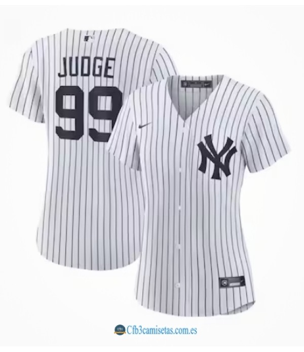 CFB3-Camisetas Aaron judge new york yankees nike home jersey - mujer women white