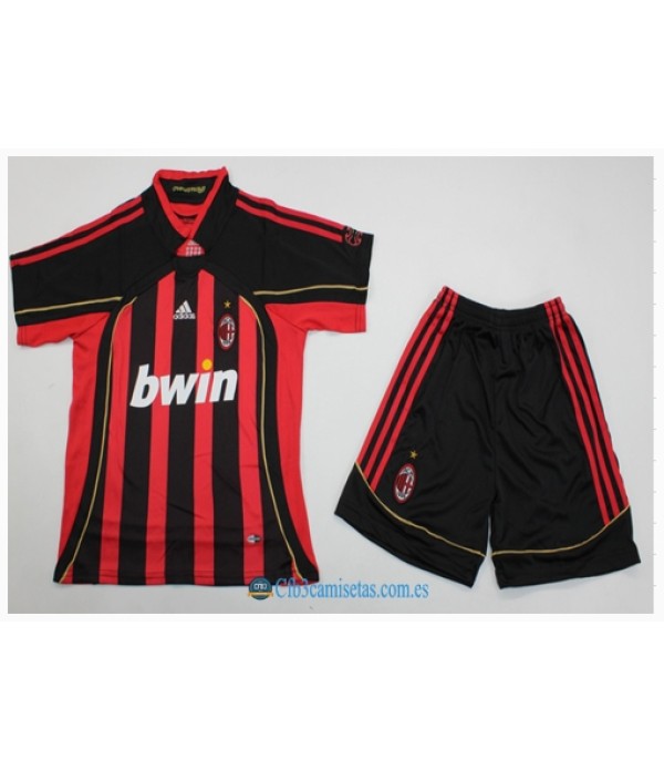 CFB3-Camisetas Ac milan 1a equipación 06/07 - niÑos