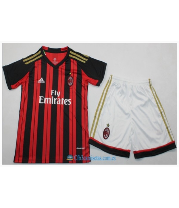 CFB3-Camisetas Ac milan 1a equipación 13/14 - niÑos