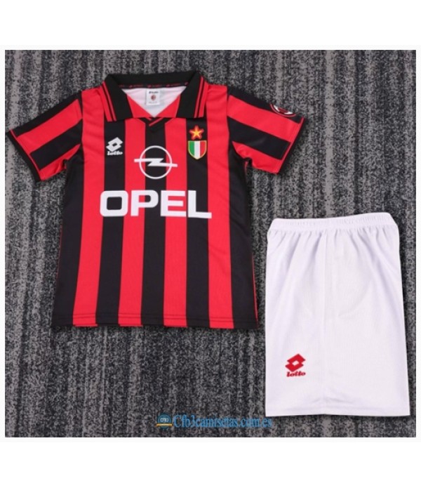 CFB3-Camisetas Ac milan 1a equipación 96/97 - niÑos
