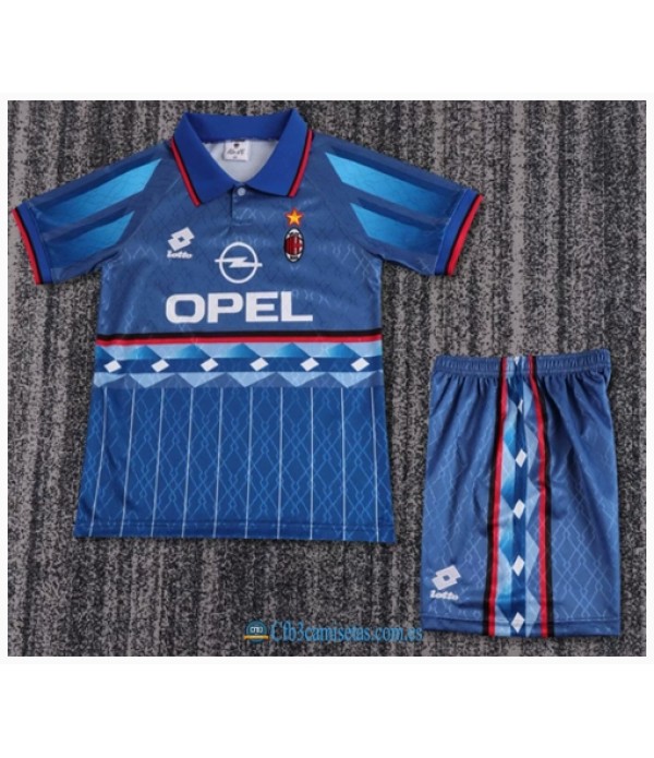 CFB3-Camisetas Ac milan 2a equipación 95/96 - niÑos