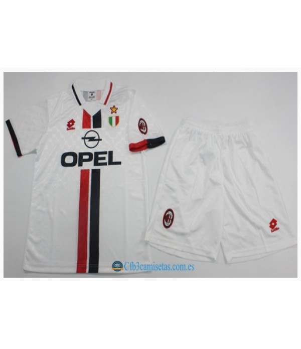 CFB3-Camisetas Ac milan 2a equipación 96/97 - niÑos