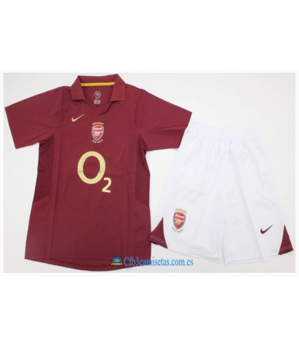 CFB3-Camisetas Arsenal 1a equipación 05/06 - niÑos