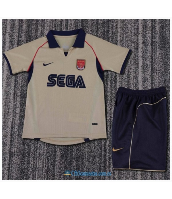 CFB3-Camisetas Arsenal 2a equipación 01/02 - niÑos