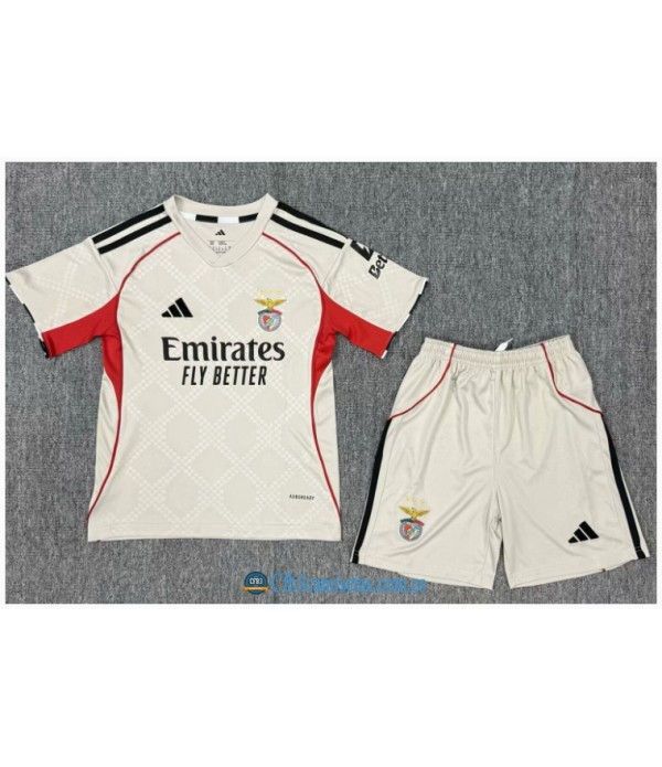 CFB3-Camisetas Benfica 2a equipación 2025/26 - niÑos