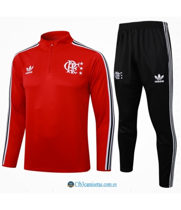 CFB3-Camisetas Chándal flamengo 2025/26 - red half zipper