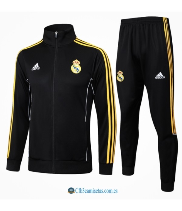 CFB3-Camisetas Chándal real madrid 2025/26-black ii cremallera larga