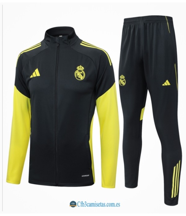 CFB3-Camisetas Chándal real madrid 2025/26- dark gray cremallera larga