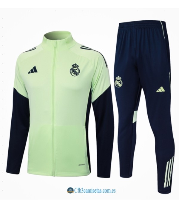 CFB3-Camisetas Chándal real madrid 2025/26-light green cremallera larga