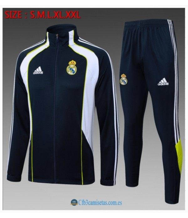 CFB3-Camisetas Chándal real madrid 2025/26-retro bule cremallera larga