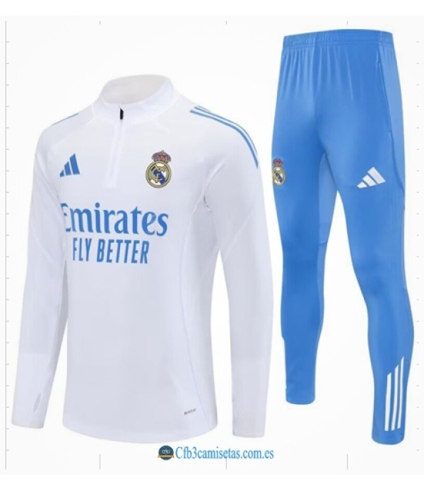 CFB3-Camisetas Chándal real madrid 2025/26-white with bule