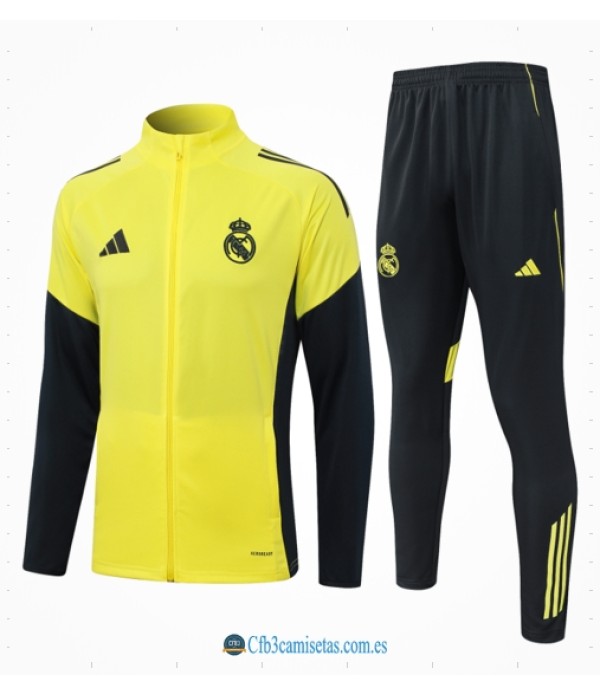 CFB3-Camisetas Chándal real madrid 2025/26- yellow cremallera larga
