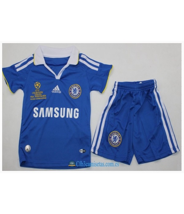 CFB3-Camisetas Chelsea 1a equipación ucl final 07/08 - niÑos