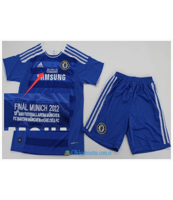 CFB3-Camisetas Chelsea 1a equipación ucl final 11/12 - niÑos