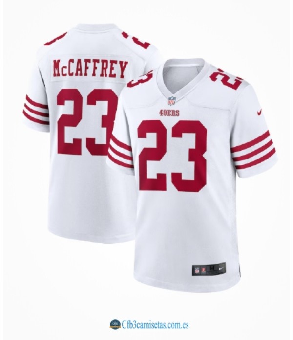 CFB3-Camisetas Christian mccaffrey san francisco 49ers - white