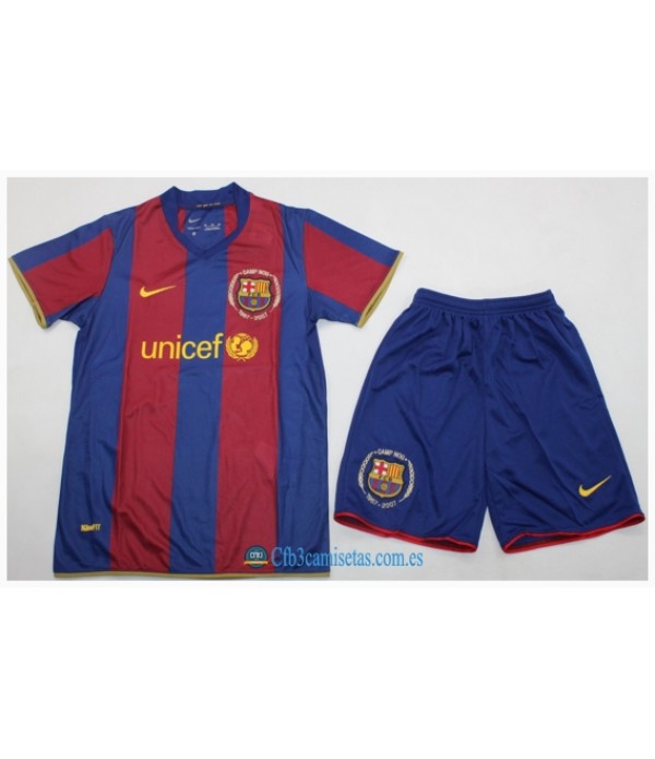 CFB3-Camisetas Fc barcelona 1a equipacion 07/08 - niÑos