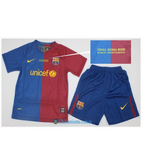 CFB3-Camisetas Fc barcelona 1a equipacion 08/09 ucl final - niÑos