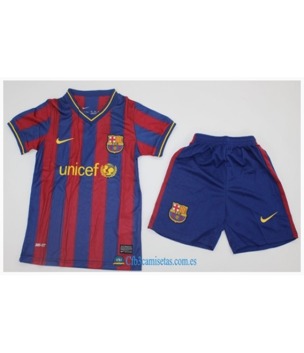 CFB3-Camisetas Fc barcelona 1a equipacion 09/10 - niÑos