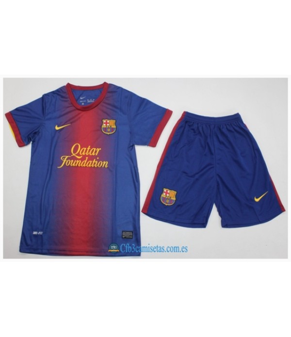 CFB3-Camisetas Fc barcelona 1a equipacion 12/13 - niÑos