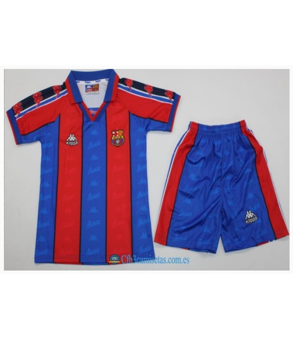 CFB3-Camisetas Fc barcelona 1a equipacion 96/97 - niÑos