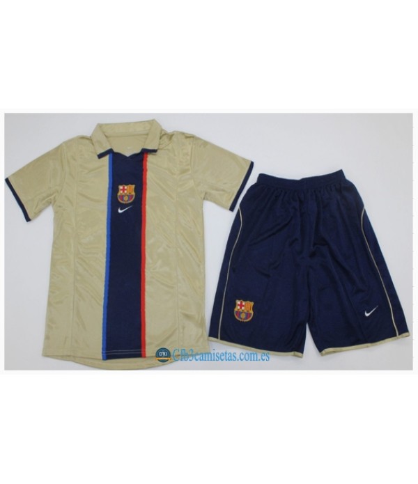 CFB3-Camisetas Fc barcelona 2a equipacion 01/02 - niÑos