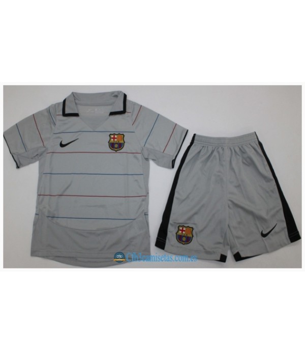 CFB3-Camisetas Fc barcelona 2a equipacion 03/04 - niÑos