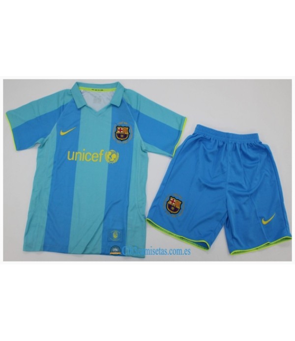 CFB3-Camisetas Fc barcelona 2a equipacion 07/08 - niÑos