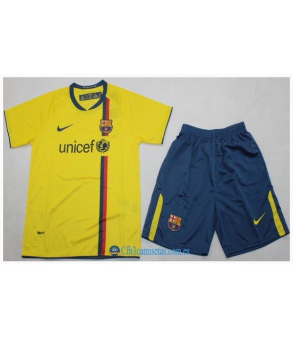 CFB3-Camisetas Fc barcelona 2a equipacion 08/09 - niÑos
