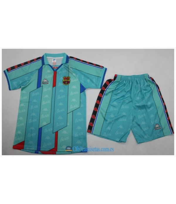 CFB3-Camisetas Fc barcelona 2a equipacion 96/97 - niÑos