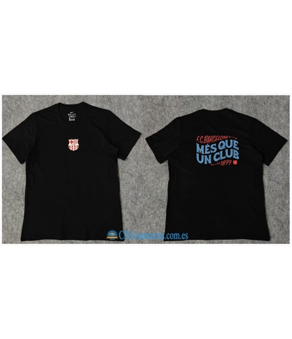 CFB3-Camisetas Fc barcelona algodón camiseta-black