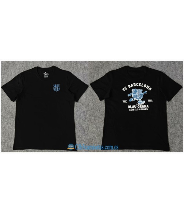 CFB3-Camisetas Fc barcelona algodón camiseta-black ii