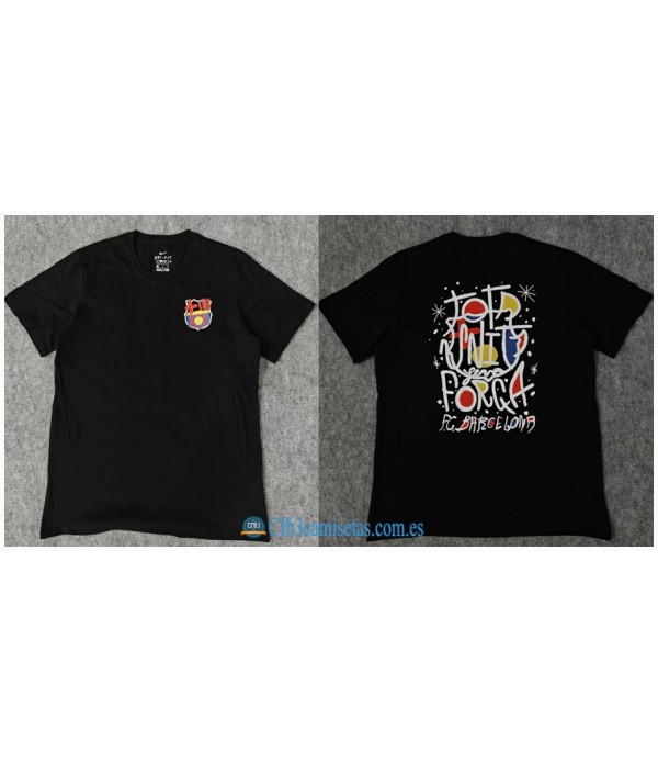 CFB3-Camisetas Fc barcelona algodón camiseta-black iii