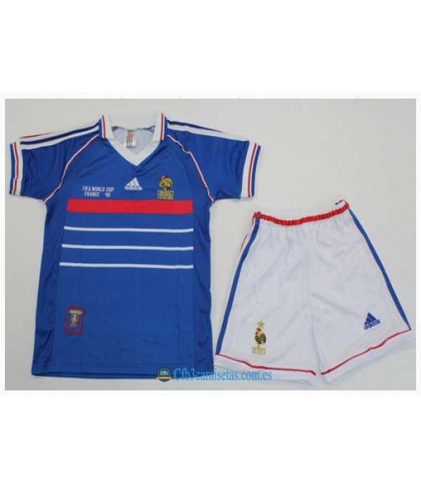 CFB3-Camisetas Francia 1a equipación 1998 - niÑos