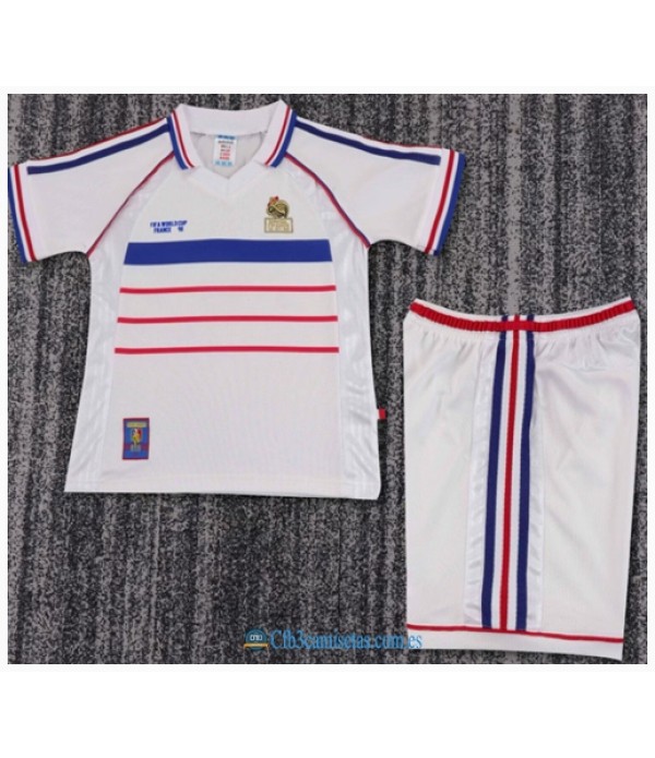 CFB3-Camisetas Francia 2a equipación 1998 - niÑos