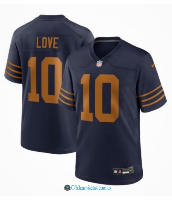 CFB3-Camisetas Jordan love green bay packers - navy