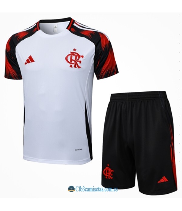 CFB3-Camisetas Kit entrenamiento flamengo 2025/26- white