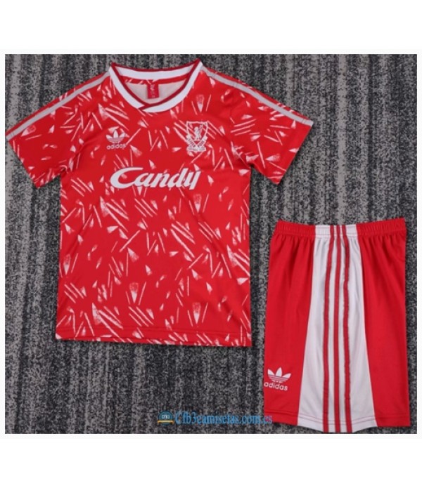 CFB3-Camisetas Liverpool 1a equipación 89/91 - niÑos