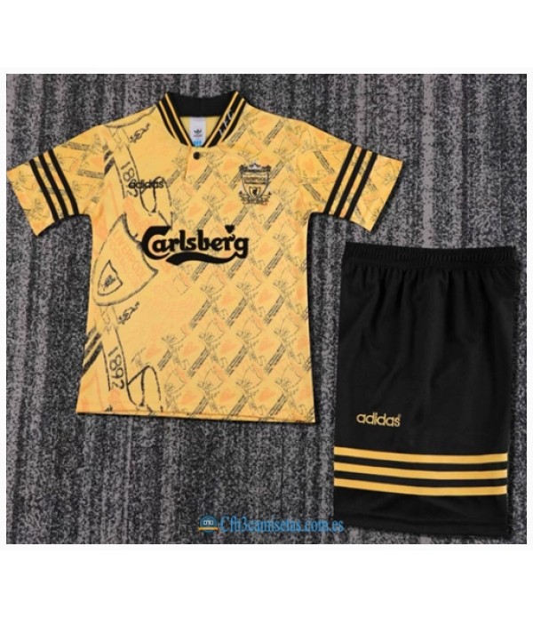CFB3-Camisetas Liverpool 2a equipación 94/96 - niÑos