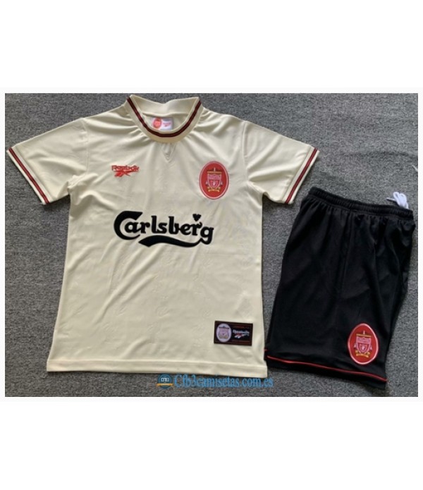 CFB3-Camisetas Liverpool 2a equipación 96/97 - niÑos