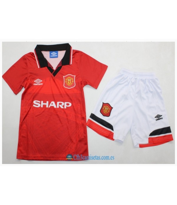 CFB3-Camisetas Manchester united 1a equipación 94/96 - niÑos