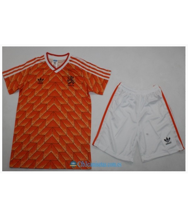 CFB3-Camisetas Netherlands 1a equipación 1988 - niÑos