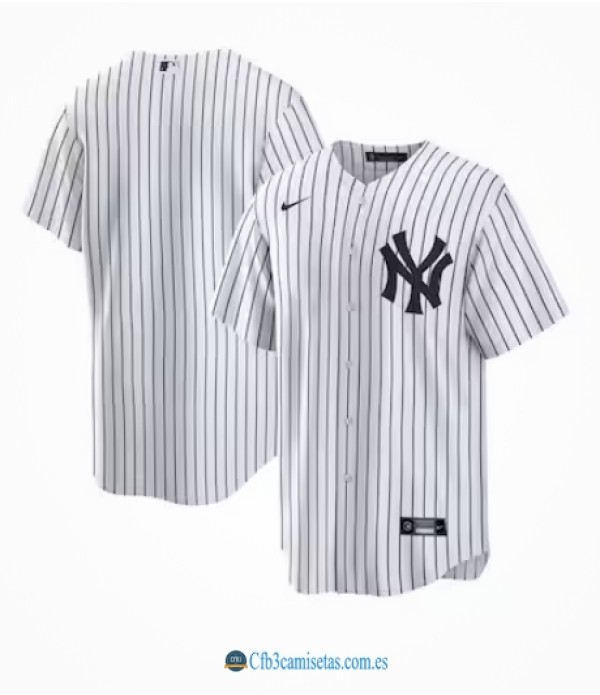CFB3-Camisetas New york yankees nike home team jersey - white