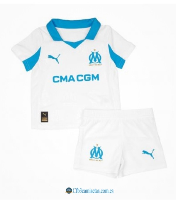 CFB3-Camisetas Olympique marsella 1a equipación 2025/26 - niÑos