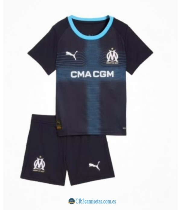 CFB3-Camisetas Olympique marsella 2a equipación 2025/26 - niÑos