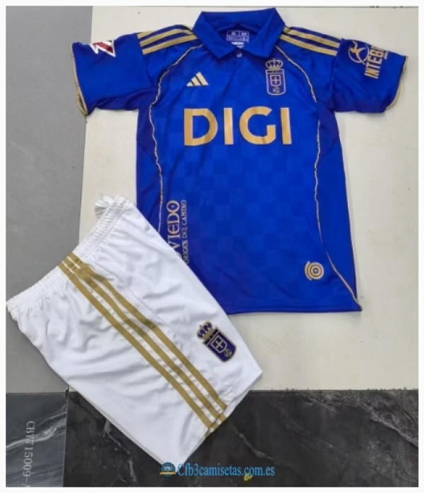CFB3-Camisetas Oviedo 1a equipación 2025/26 - niÑos