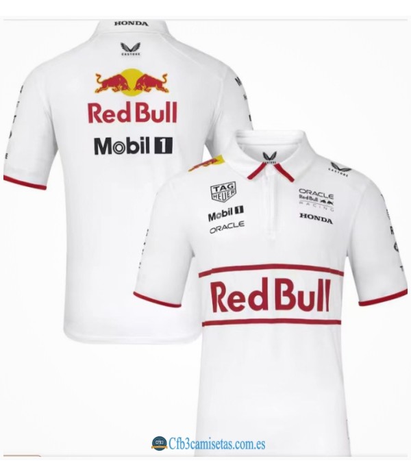 CFB3-Camisetas Polo oracle red bull racing 2025-white
