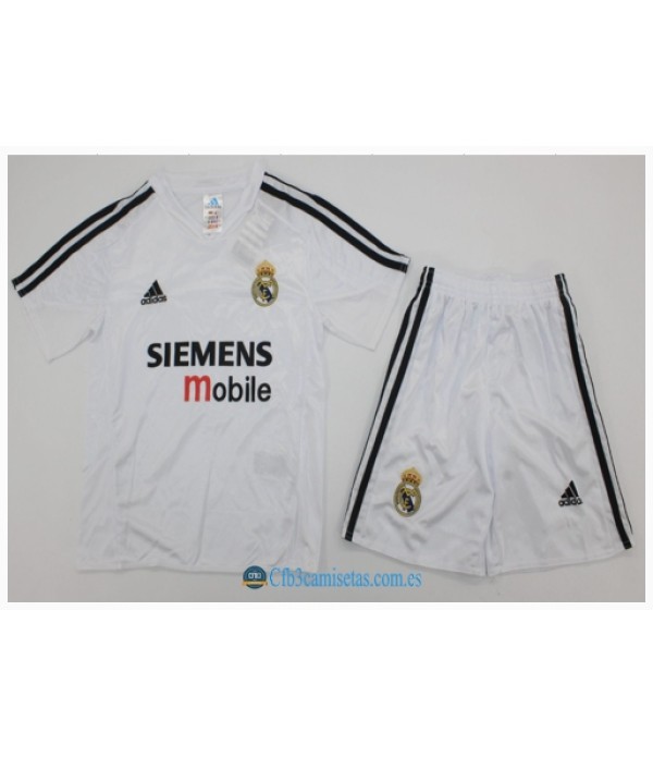 CFB3-Camisetas Real madrid 1a equipación 04/05 - niÑos