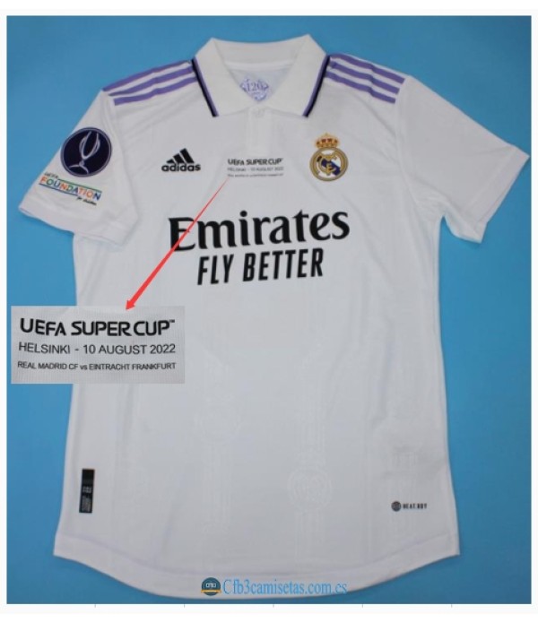 CFB3-Camisetas Real madrid 1a equipación 2022 uefa supercopa